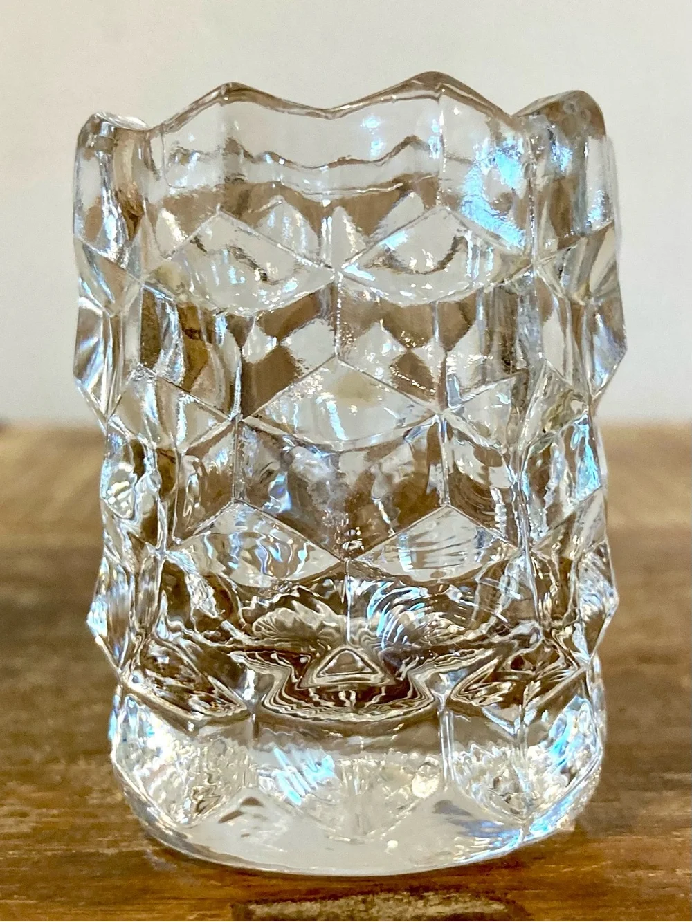 Vintage Fostoria Glass Toothpick Holder American Clear 2 3/8